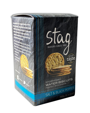 Stag Water Biscuits - Salt & Black Pepper - Saluhall.se